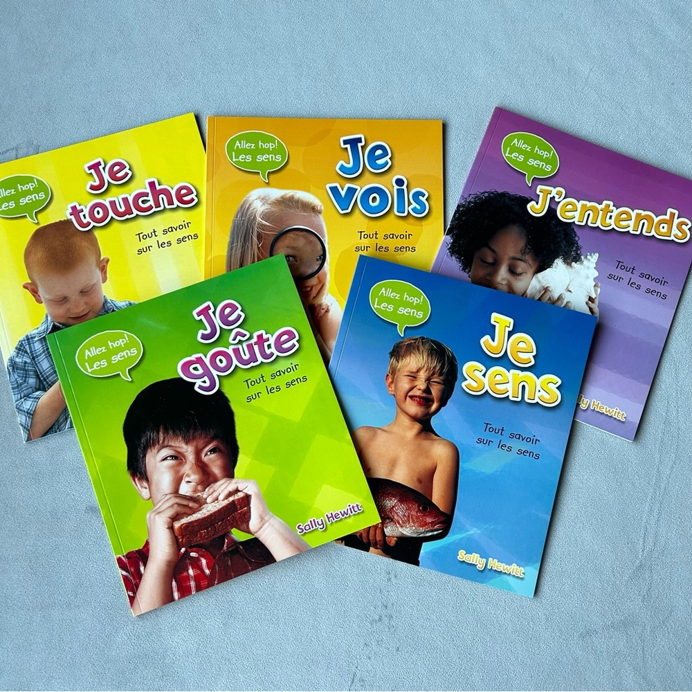 FRENCH ~ Set of 5 ~ Allez hop! Les sens ~ The Senses Books